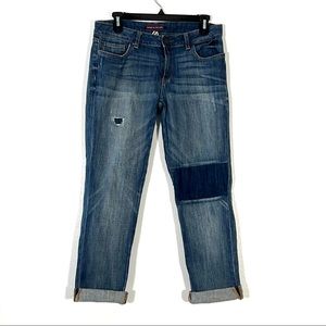 Tommy Hilfiger Women’s Patchwork Boyfriend Cropped Jeans